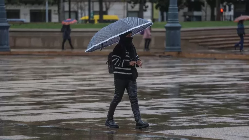 Lluvia en la region metropolitana