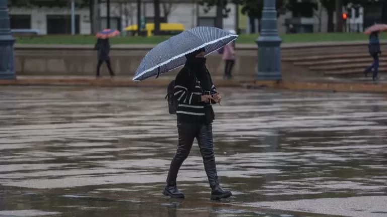 Lluvia en la region metropolitana